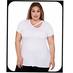 SALE Ashley Stewart Plus Size Shirt Size 18 20 Short Sleeve Blouse 18W 20W - NEW